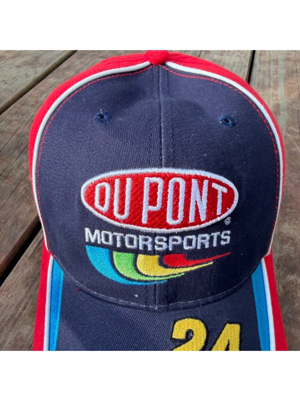 DuPont Motorsports NASCAR Jeff Gordon Adjustable Hat Red/Blue #24